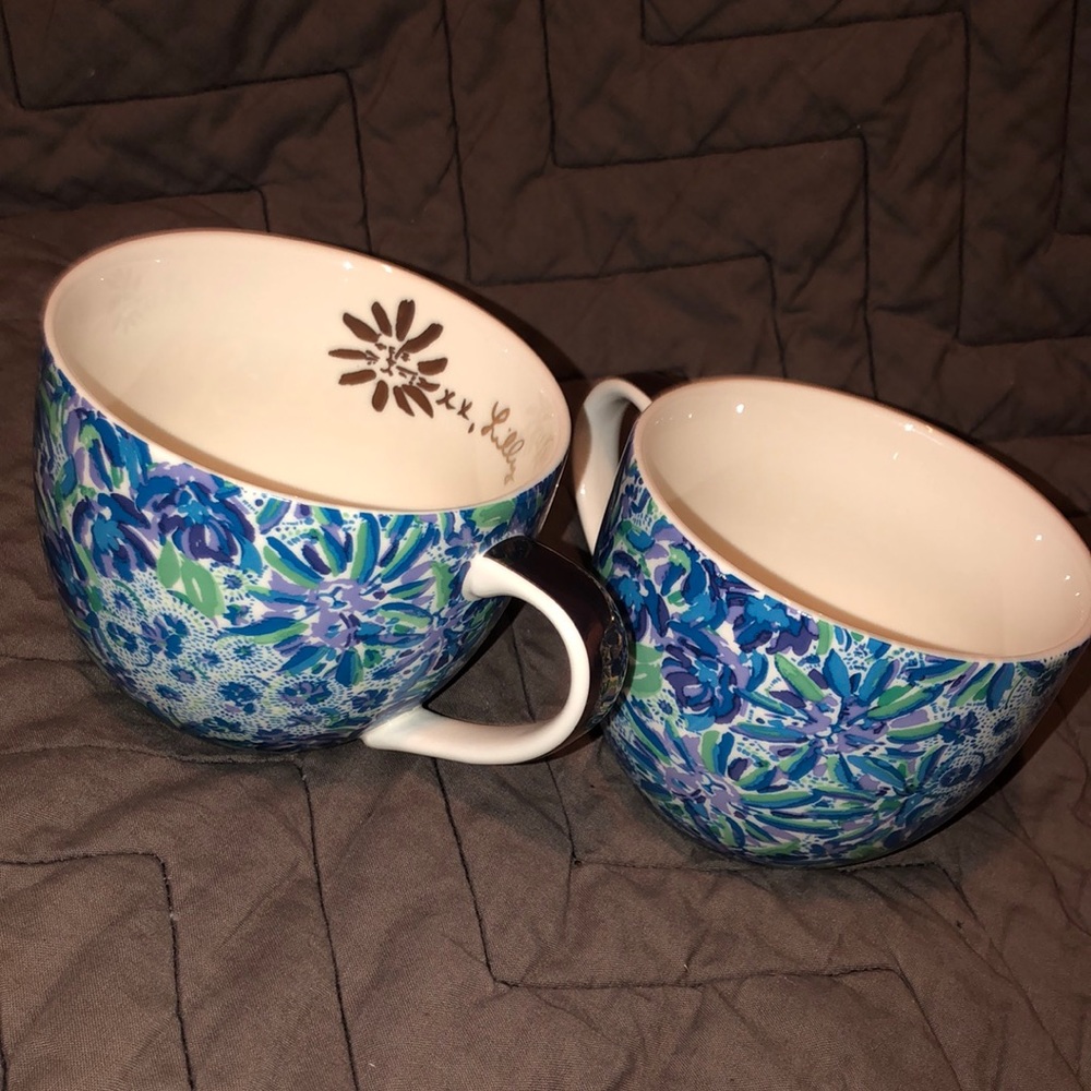Two Lilly Pulitzer mugs/tea cups.